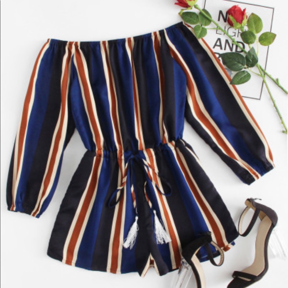 NEW STRIPED ROMPER